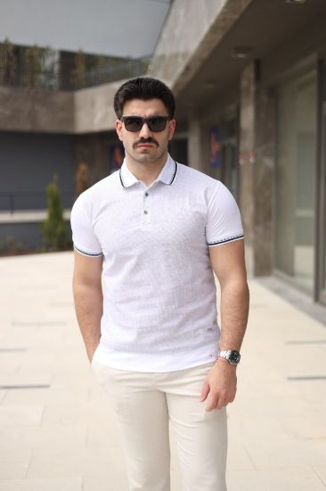 Erkek Polo Yaka Fermuar Detaylı Tişört resmi
